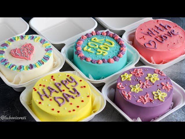 BENTO CAKE  5 different FLAVORS in one RECIPE  BENTO Cakes  Detailed RECIPE and DESIGN