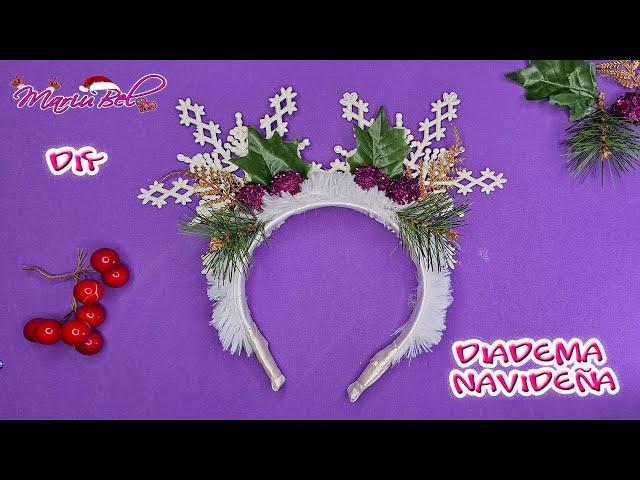   DIY Diadema Navideña Copos de Nieve (Fácil) Manualidades Para Navidad /Colaboración/ Mariu Belo