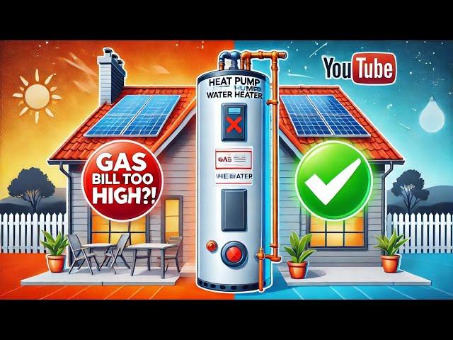 Ditching Gas! Swapping a Water Heater for a Heat Pump with Solar Power 