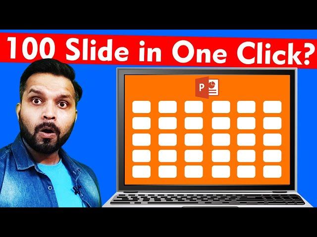 PowerPoint Hack: सिर्फ एक क्लिक में 100 Slide? |  Instantly Add 100 Slides with Macro