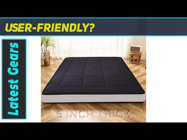 YOSHOOT 6 Inch Extra Thick Japanese Futon Floor Mattress - The Best for Comfort