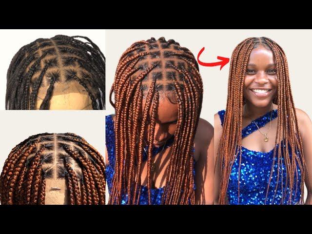 DIY: How to make a knotless braid wig using 2 method|How to ventilate|Beginner friendly|6x6 closure