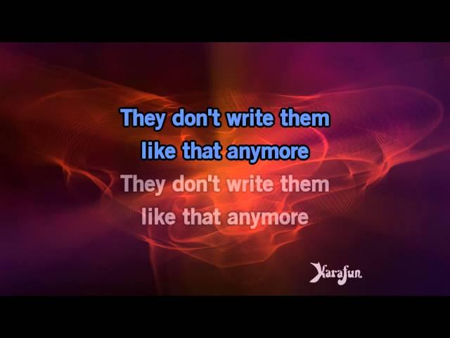 Karaoke The Breakup Song (They Don't Write 'Em) - Greg Kihn Band *