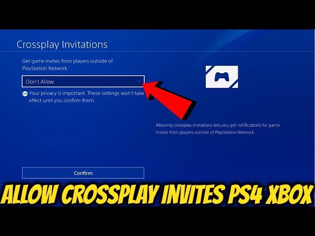 Allow Crossplay Invites PlayStation