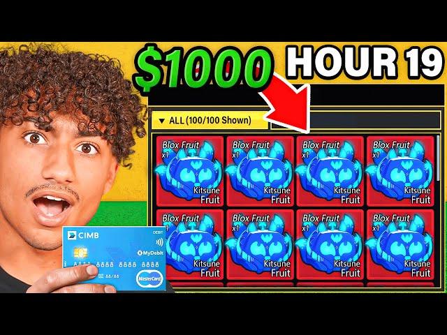 I Bought Blox Fruits Accounts For 24 HOURS!!