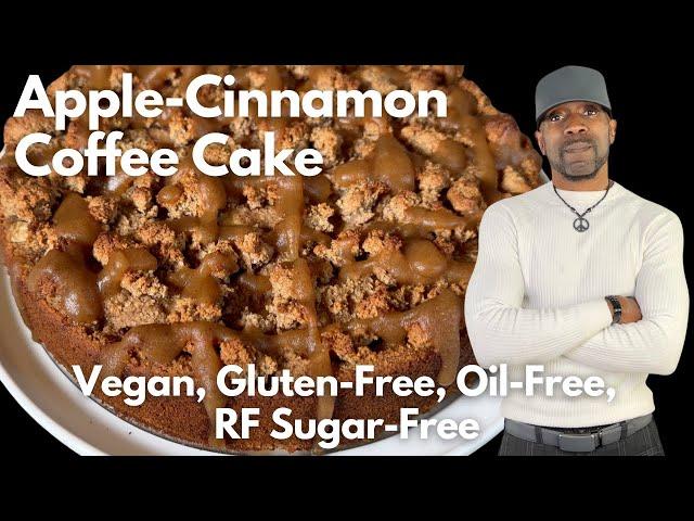 Apple - Cinnamon Coffee Cake - Vegan, Gluten-Free, Oil-Free, Refined Sugar-Free