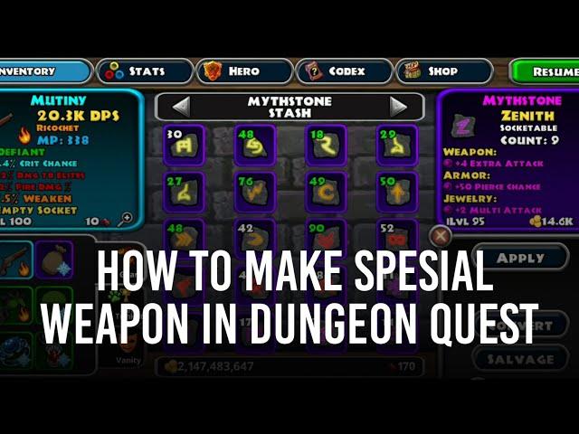 How to make spesial weapon ( Blue) in dungeon quest| #DungeonQuest