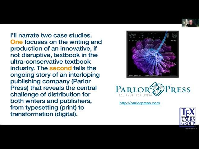 TUG 2022 — D. Blakesley — Old production concepts vs. emergent distribution cultures in publishing