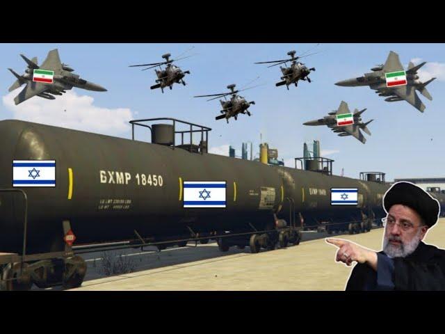 Israeli Secret Weapons Oil Supply Convoy Badly Destroyed by Irani Fighter Jets & Helicopter -GTA V