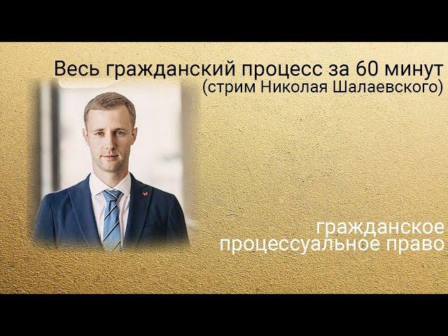 Весь гражданский процесс за 60 минут (стрим Николая Шалаевского).