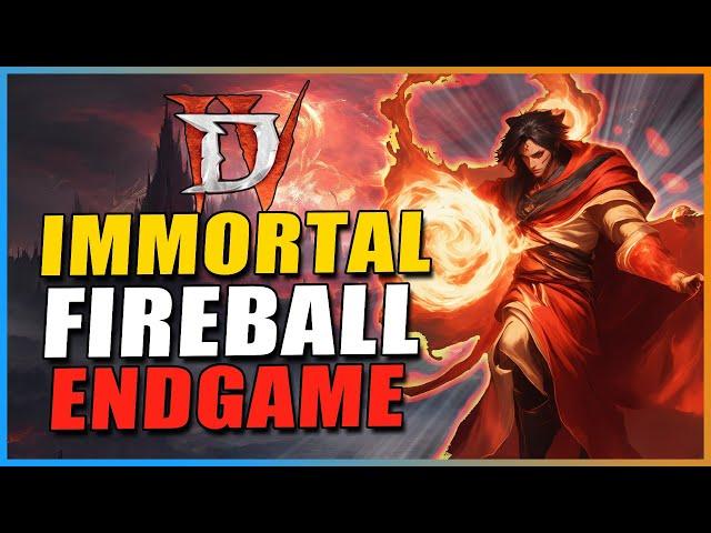 Diablo 4 - New Best INSANE NEAR IMMORTAL Sorcerer Fireball Build - S5 OP INFINITE Barrier TECH