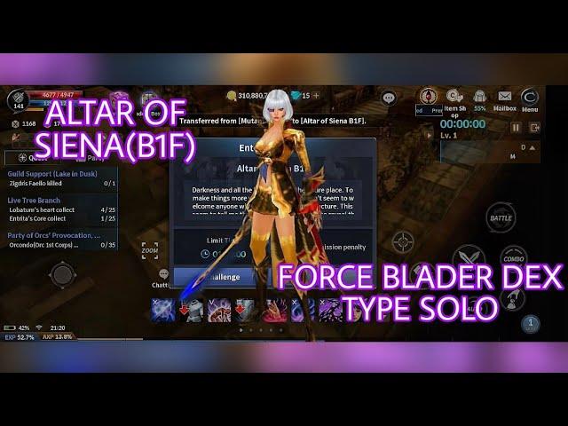 Cabal Mobile PH: Altar of Siena(B1F) Force Blader Dex Type Solo