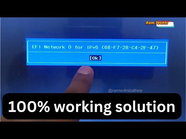 EFI Network 0 for IPv6 // efi network 0 for ipv4/ipv6 boot failed Lenovo - boot failed