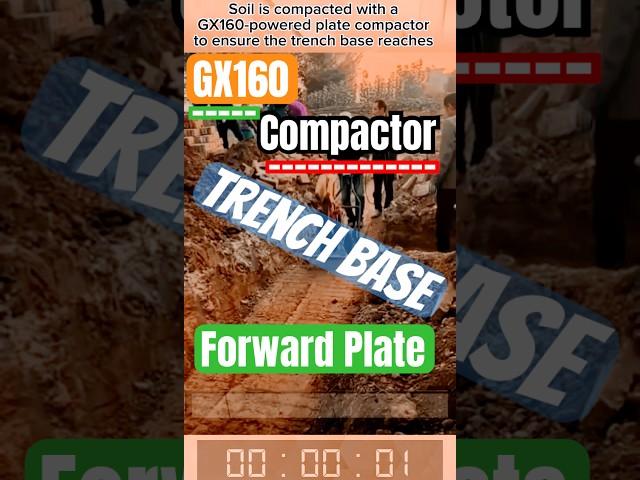 Clay Trench Base Compaction for Strip Foundation Using GX160 Forward Plate Compactor