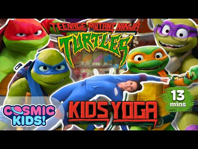 Teenage Mutant Ninja Turtles Mutant Mayhem - Cosmic Kids Yoga Adventure!