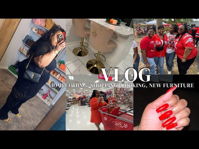 VLOG: HOMECOMING | SHOP W/ ME AT TARGET| HOUSE UPDATES| COOKING W/ CANDY| NEW HAIR| NEW NAILS|