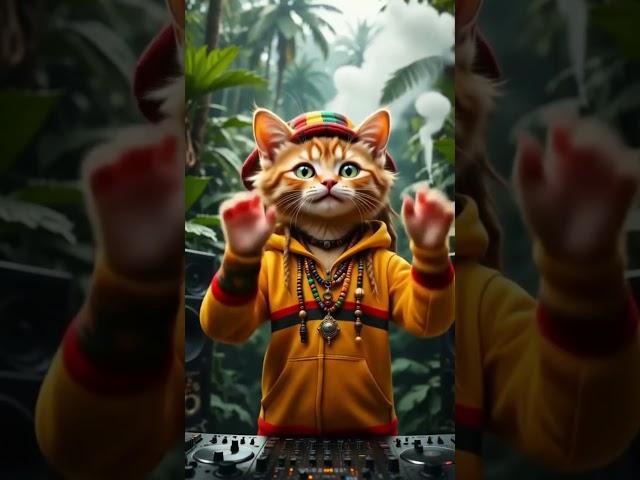 Reggae Cat Vibes – Meow Roots  #Shorts #Reggae, #RootsReggae, #ReggaeVibes, #RelaxingReggae #cute