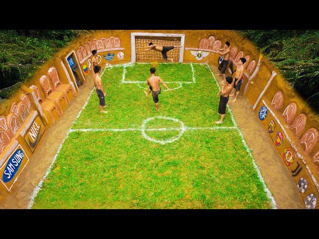 Build Underground Soccer Field In The Jungle With Brands And Football Team World Famous