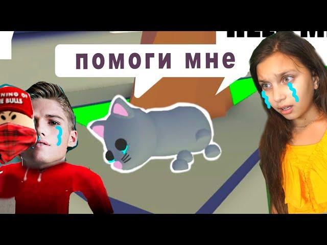 КОТЕНОК УМЕР.. ГРУСТНАЯ ИСТОРИЯ ЧИТЕРА в АДОПТ МИ Роблокс adopt me roblox