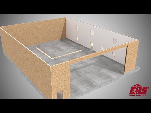 EPS using Solid Core SIPs for shop construction