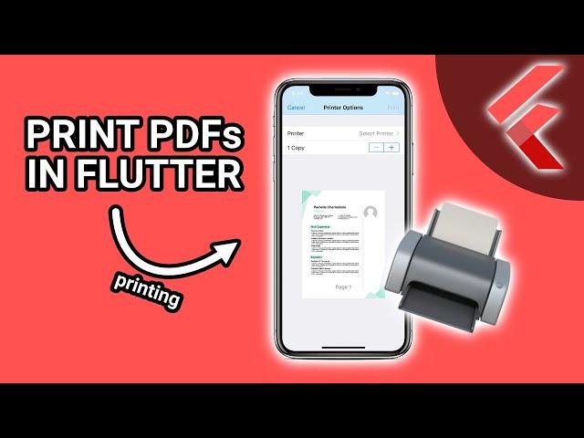 Flutter Tutorial - How to View & Print PDFs (printing) #Flutter #AppDevelopment #Dart