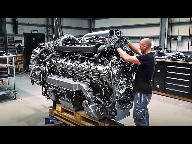 Man Fully Assembles MAN TRUCK ENGINE Perfectly | Start to Finish by @trucks_channel_razborgruz