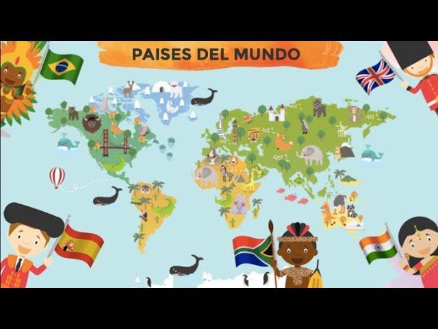 Paises y Banderas del mundo para niños