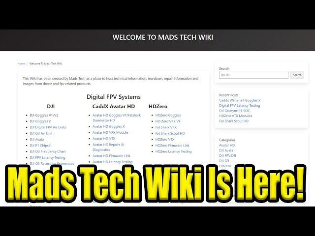 Mads Tech Wiki - FPV Teardown and Repair Guides