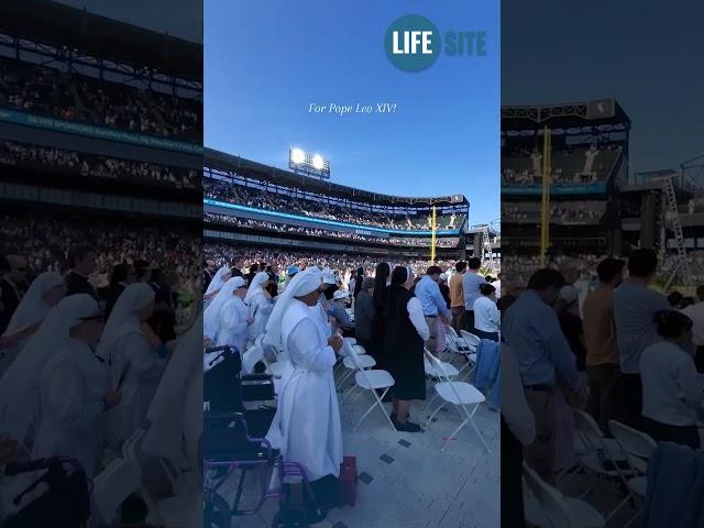 Tens of THOUSANDS of Catholics erupt in 'Holy God, We Praise Thy Name'