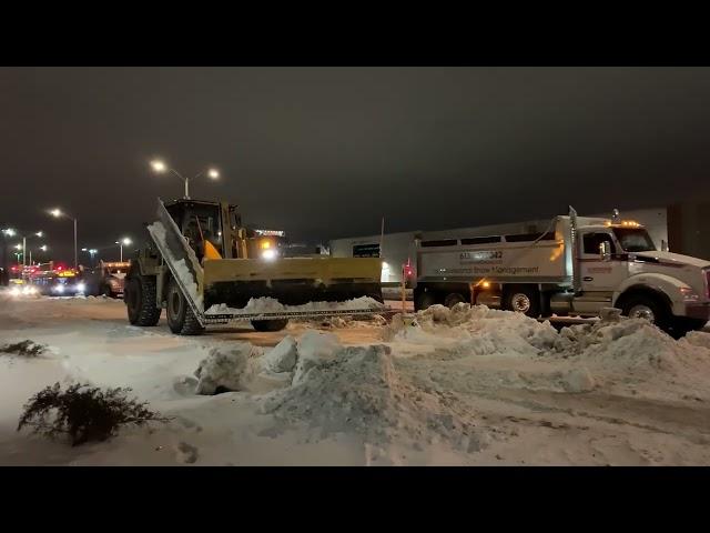 Front end loaders Plowing snow compilation