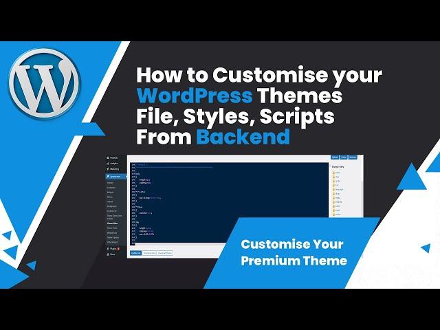 How to Edit WordPress Theme Code from WP Dashboard | WordPress Tutorial