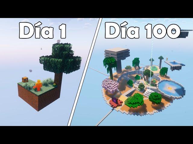 Sobreviví 100 Días de Skyblock en Hardcore Minecraft