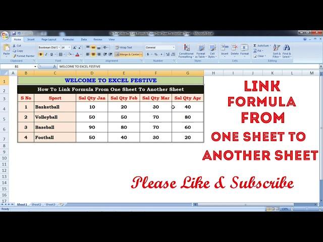 How to Link formula from One Sheet To Another Sheet in excel - Tamil