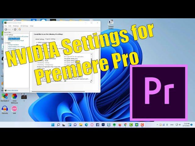 NVIDIA Settings for Adobe Premiere Pro 2020 - Fix Premiere Pro Not Using NVIDIA GPU for Rendering