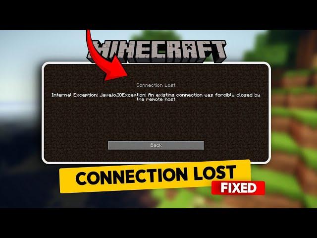 How to Fix Connection Lost - Internal Exception Java.net.socketexception Minecraft Error