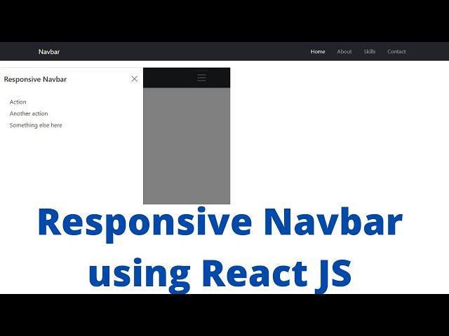 Responsive Navbar in ReactJS using Bootstrap 5