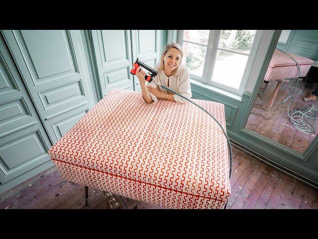 Chateau Master Suite Transformation: Stunning DIY Ottoman for the Dressing Room