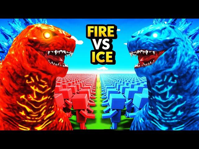 FIRE GODZILLA ARMY vs ICE GODZILLA ARMY