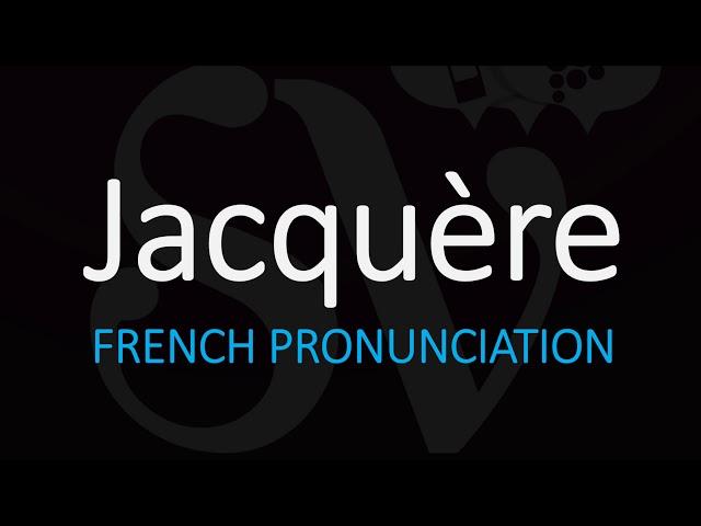 How to Pronounce Jacquère? French Savoie Wine pronunciation