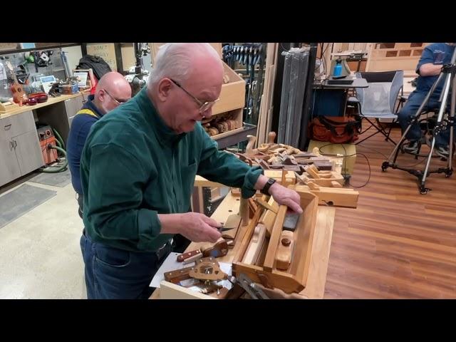 Al & Chris Showing Their Handmade Woodworking Tools