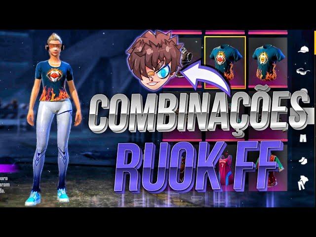 MELHORES COMBINAÇÕES QUE O RUOK FF JÁ USOU - SÓ COMBINAÇÃO TOP FREE FIRE @RUOK1 