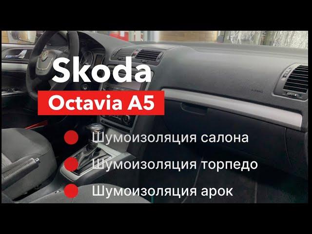 Шкода октавия А5 шумоизоляция салона, арок и торпедо