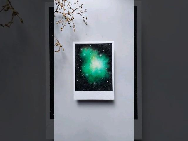 Watercolor galaxy for beginners️️ #galaxyart #galaxypainting #watercolorpainting #satisfyingart