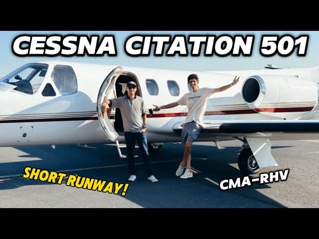 Flying the Cessna Citation 501SP! Single Pilot into Short Runway