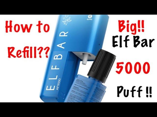 Big! Elf Bar 5000 puff!How to use it?How to take the pod out and refill it with liquid?All Explained
