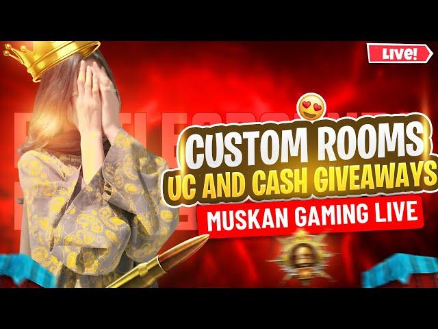 Win BIG Prizes in PUBG MOBILE Custom Rooms with Muskan Gaming Live  #pubgmobile