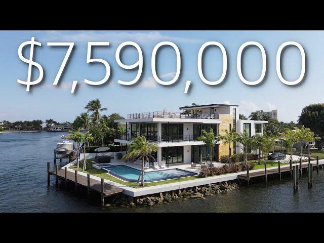 A YACHTER'S DREAM! INSIDE THIS $7,590,000 MODERN MANSION WITH 2 DOCKS & 240 FEET OF WATER FRONTAGE!