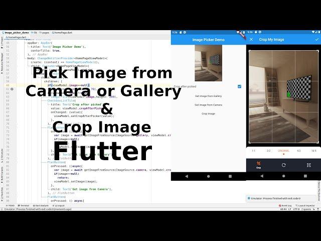 Flutter image picker and image cropper example with flutter state management provider