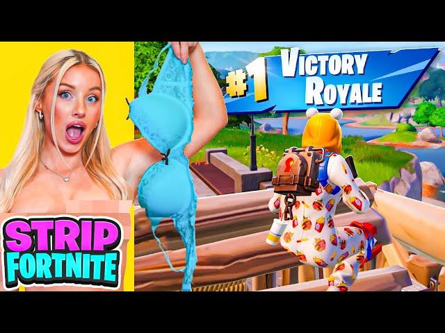 1 KILL = REMOVE 1 CLOTHING PIECE ON FORTNITE | Charlotte Parkes