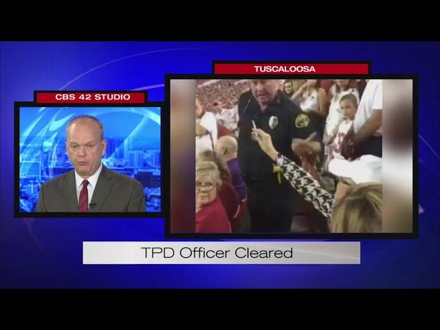 Tuscaloosa PD officer cleared in case of smoking Alabama fan